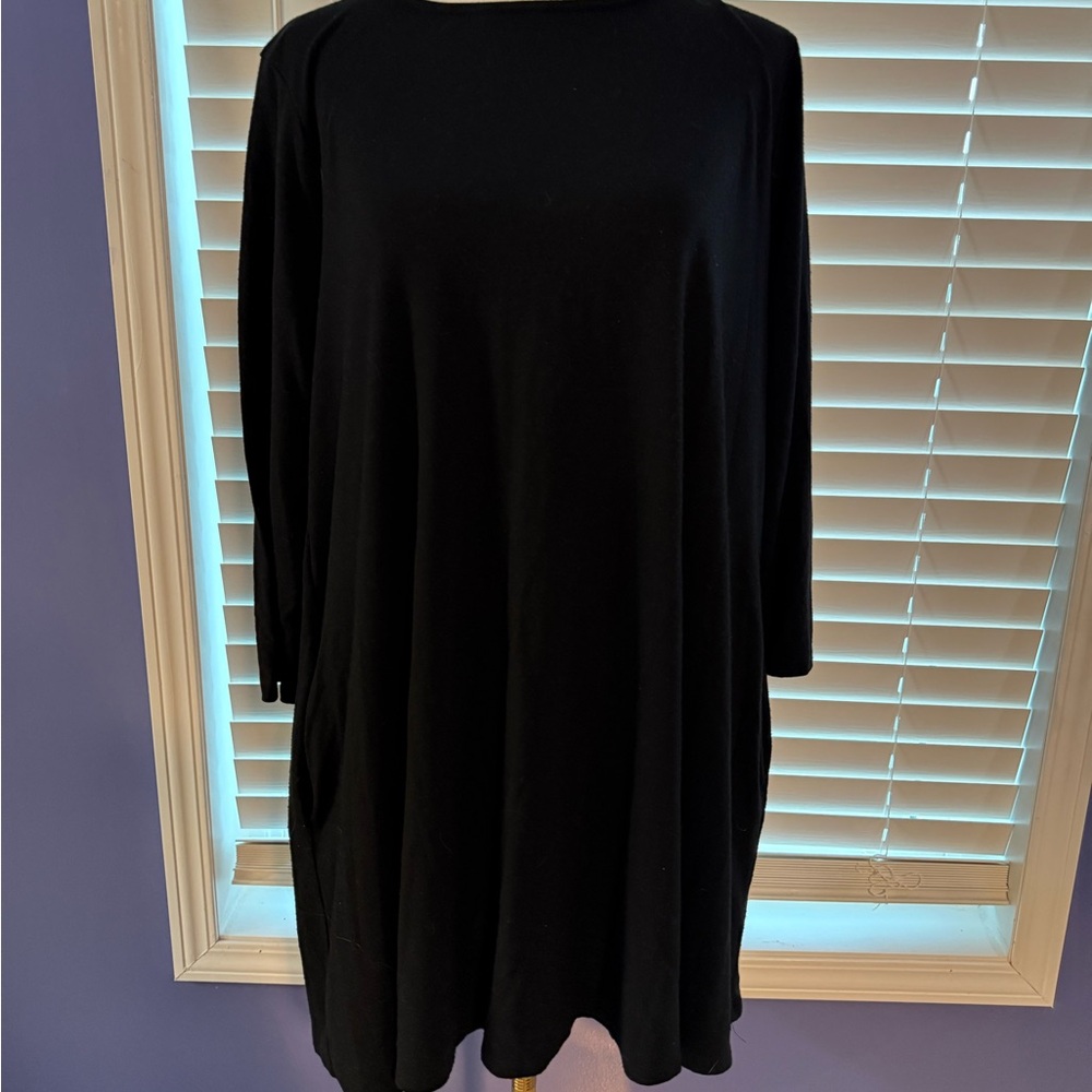 Zenana Outfitters Classic Black Long Sleeve Dress